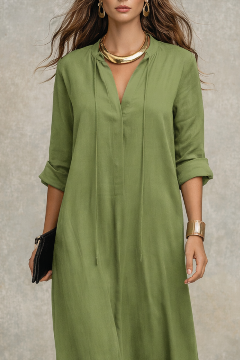 Amanda | Effortless Tunic Maxi Dress - Picela