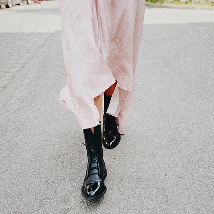 Amanda | Elegant Leather Lace-Up Boots - Picela