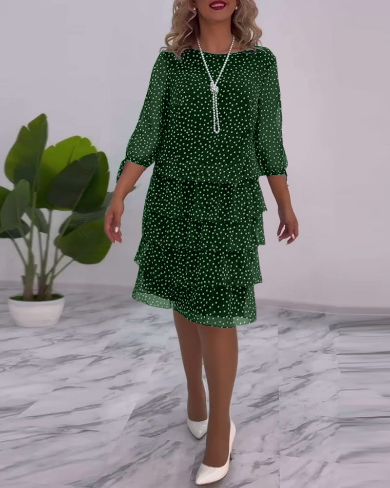 Amber | Elegant Tiered Midi Dress - Picela