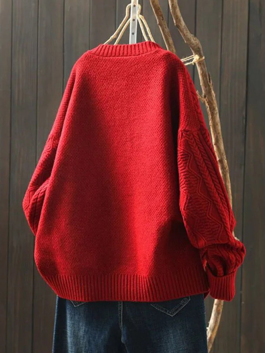 Angela | Cozy Cable-Knit Chunky Cardigan - Picela