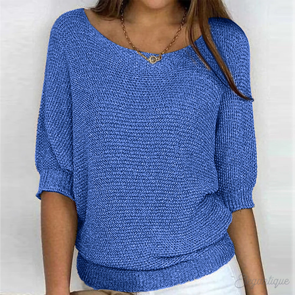 Ashley | Elegant Knit Batwing Sweater - Picela