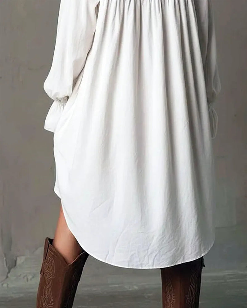 Ashley | Feminine Trim Mini Dress - Picela
