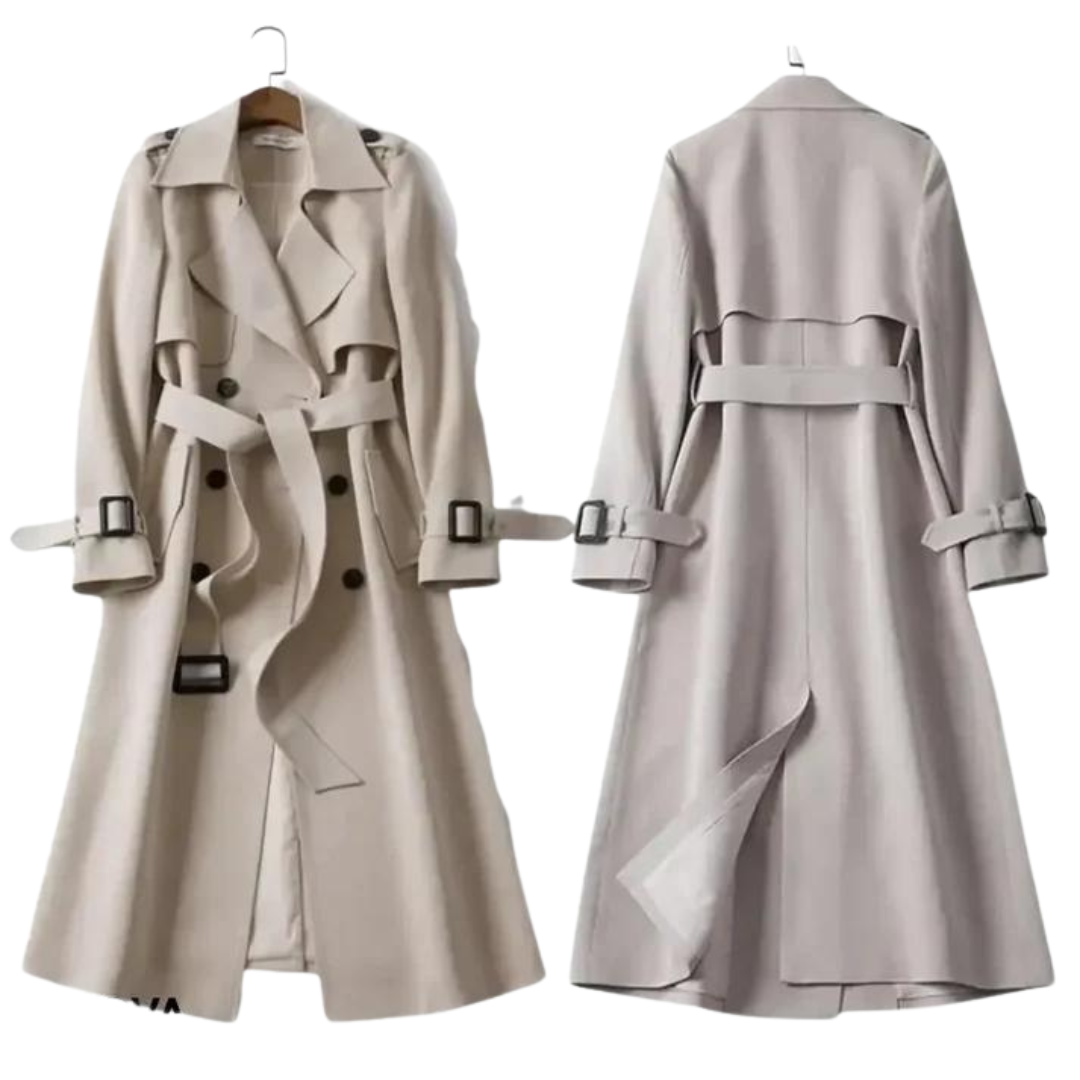 Christine | Elegant Belted Trench Coat - Picela