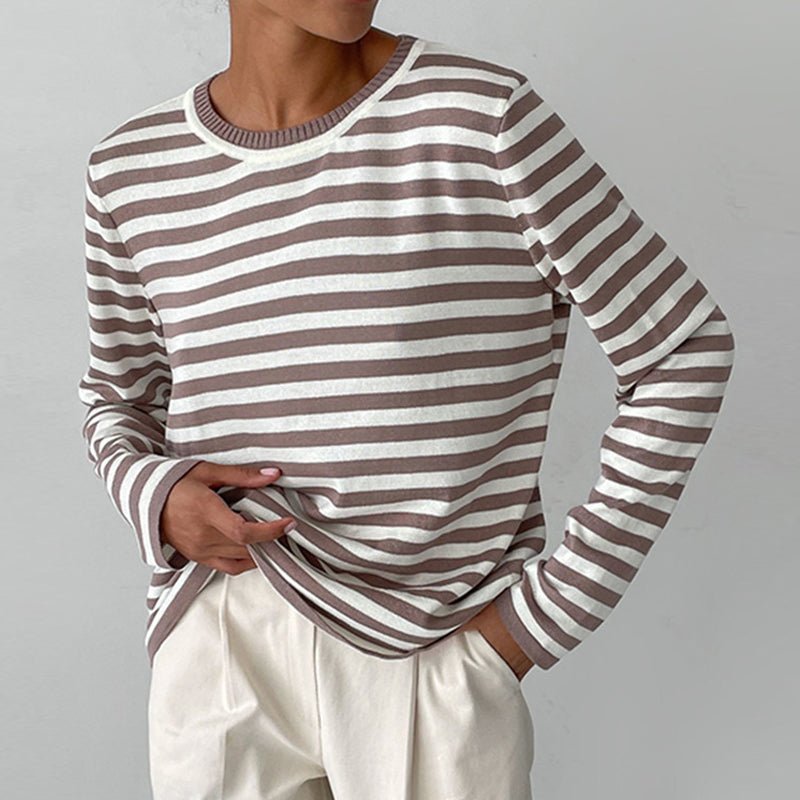 Danielle | Classic Striped Crewneck Sweater - Picela