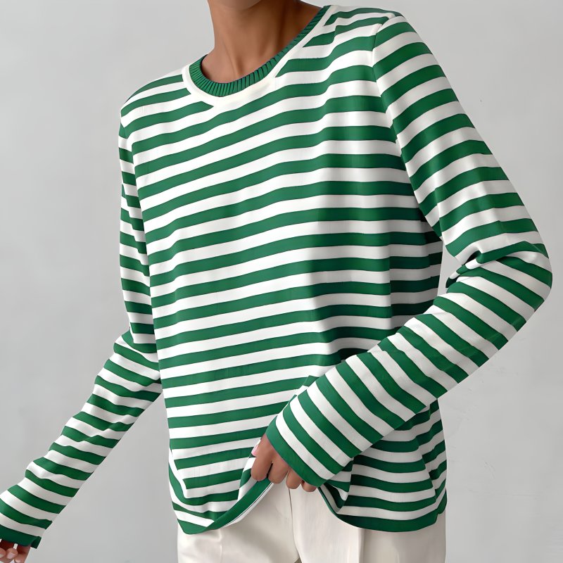 Danielle | Classic Striped Crewneck Sweater - Picela