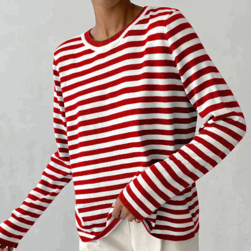 Danielle | Classic Striped Crewneck Sweater - Picela