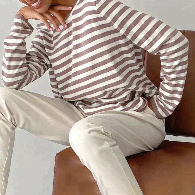 Danielle | Classic Striped Crewneck Sweater - Picela
