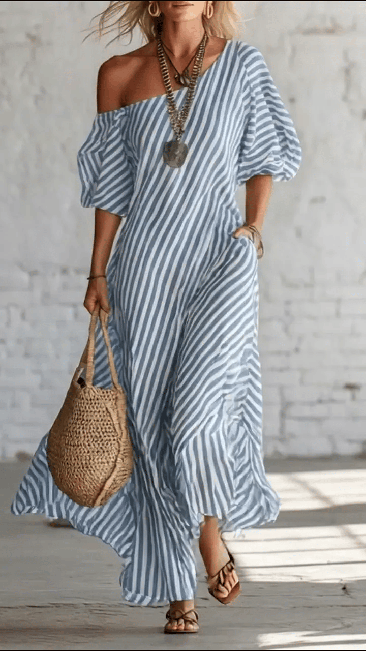 Elizabeth | Effortless Off-Shoulder Maxi Dress - Picela