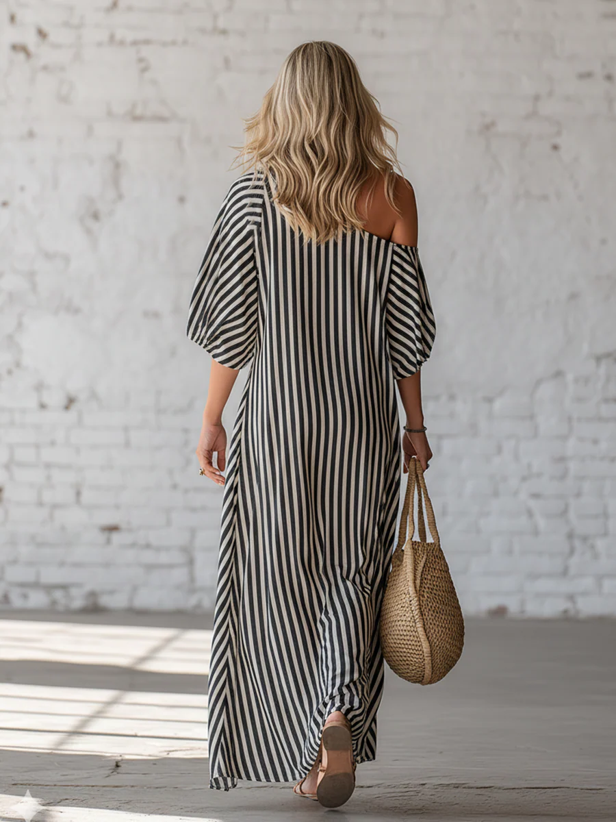 Elizabeth | Effortless Off-Shoulder Maxi Dress - Picela