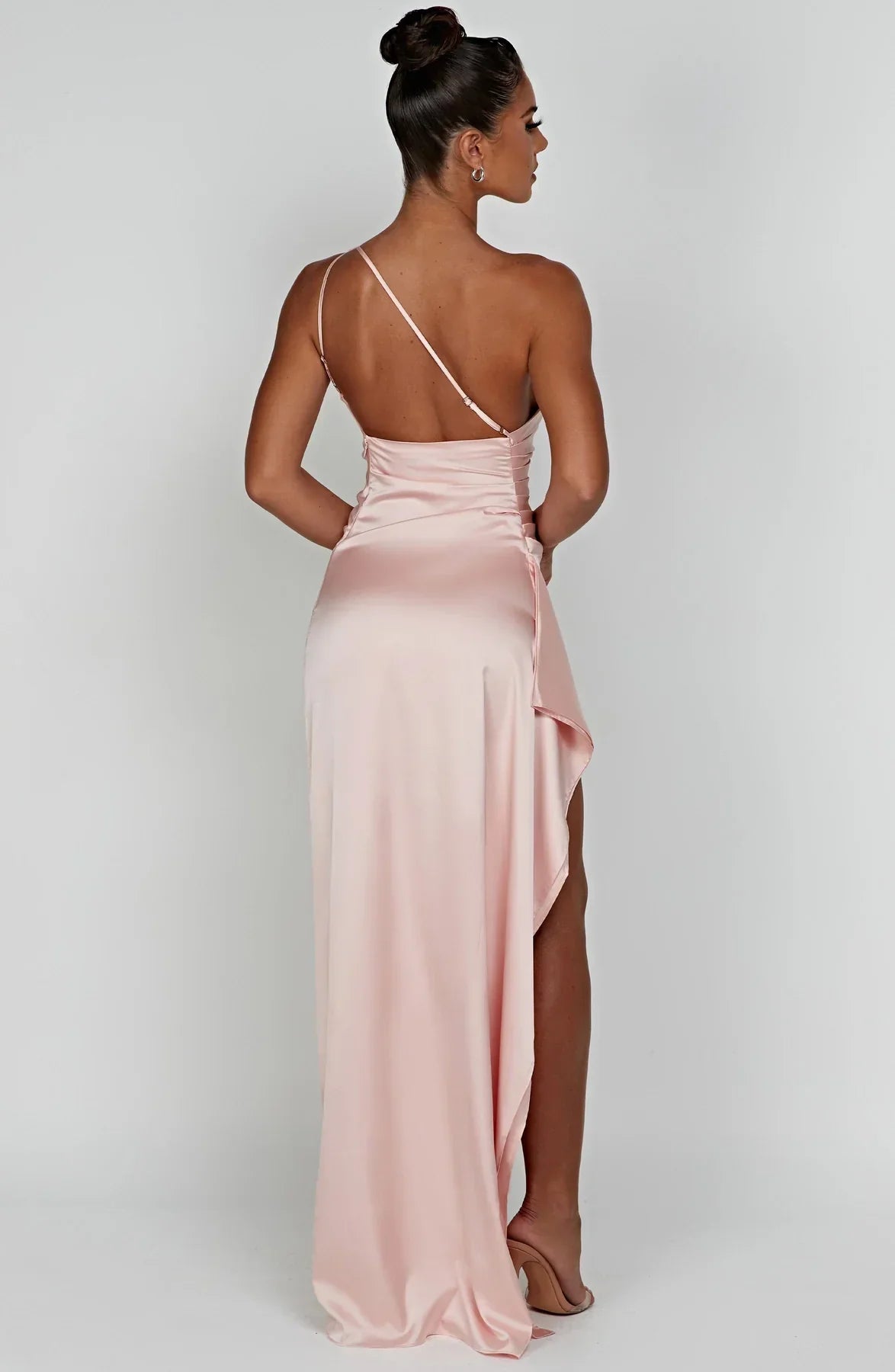Emily | Elegant Satin One-Shoulder Dress - Picela