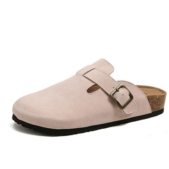 Heather | Comfortable Suede Buckle Sandals - Picela