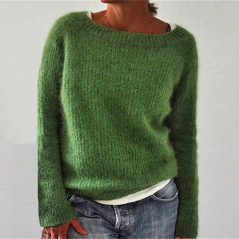 Jennifer | Elegant Boat-Neck Knit Sweater - Picela