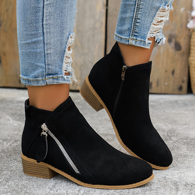 Jennifer | Elegant Suede Ankle Boots - Picela
