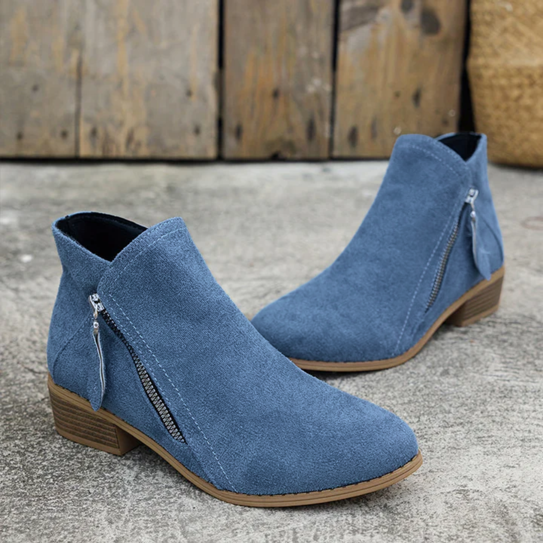Jennifer | Elegant Suede Ankle Boots - Picela