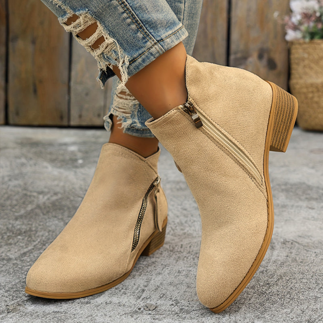 Jennifer | Elegant Suede Ankle Boots - Picela