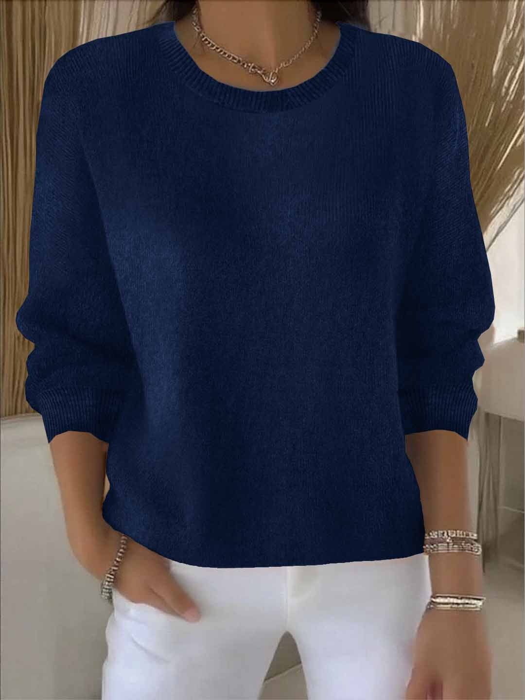 Jessica | Elegant Oversized Crewneck Sweater - Picela