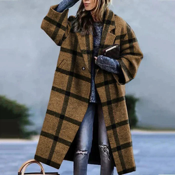 Jessica | Elegant Wool Longline Coat - Picela