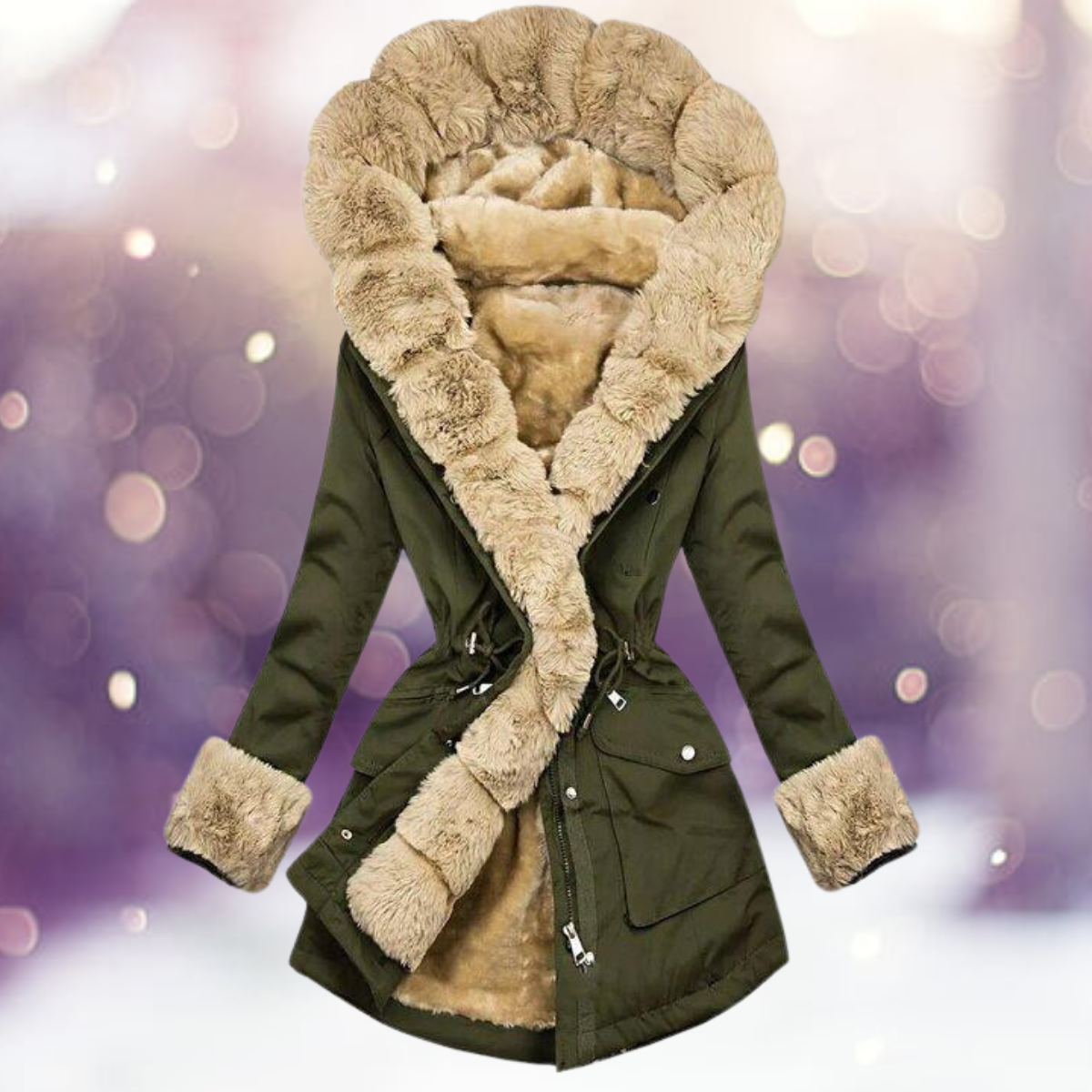Kelly | Cozy Faux-Fur Parka Coat - Picela
