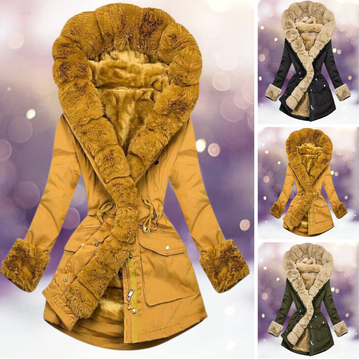 Kelly | Cozy Faux-Fur Parka Coat - Picela