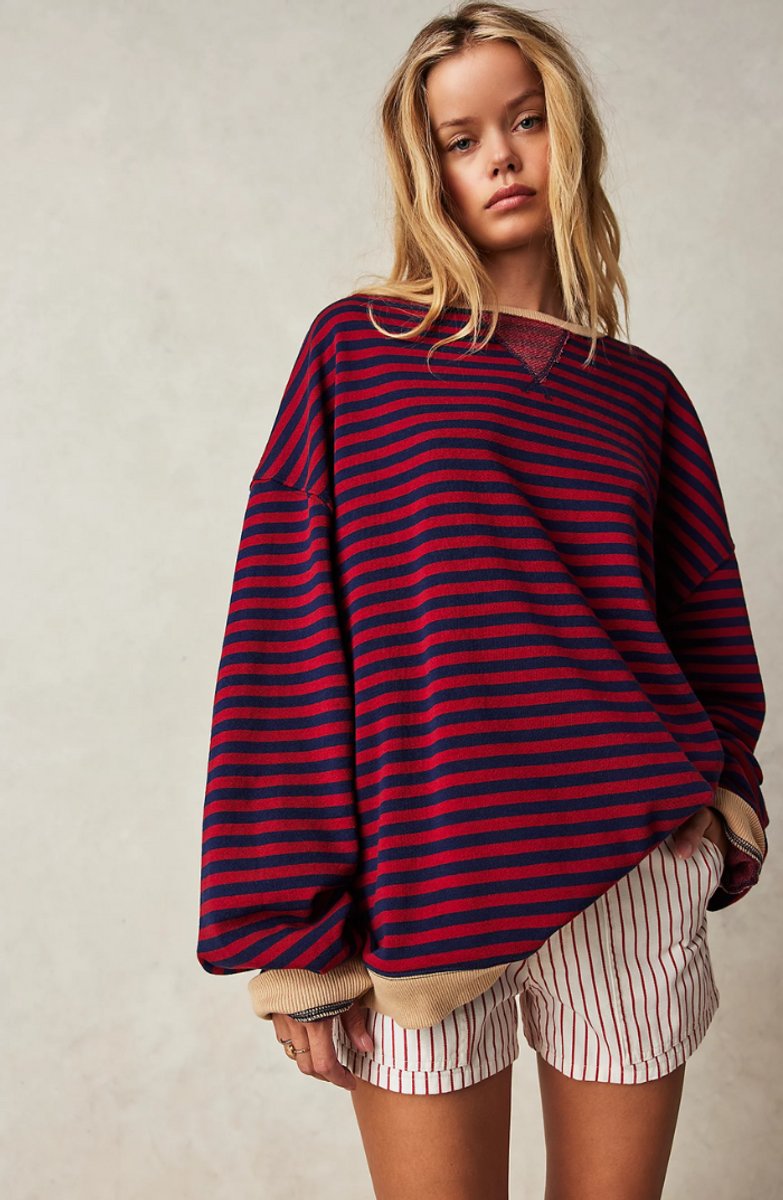 Kimberly | Classic Striped Oversized Sweater - Picela