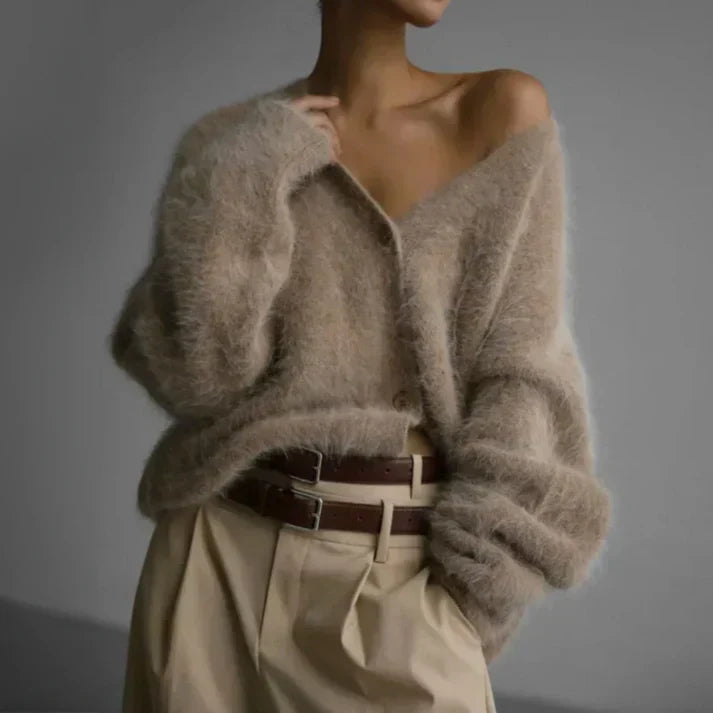 Laura | Cozy Fuzzy Oversized Cardigan - Picela
