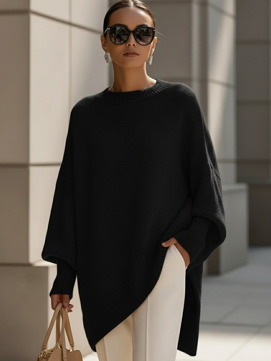 Laura | Elegant Oversized Batwing Sweater - Picela