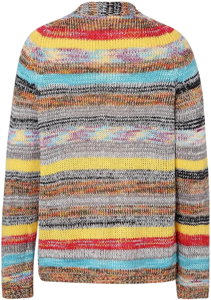 Megan | Elegant Striped Multicolor Cardigan - Picela