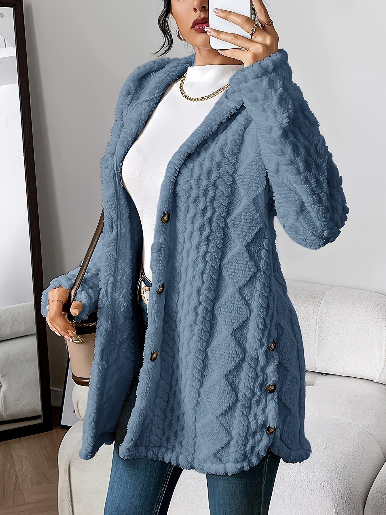 Melissa | Cozy Textured Longline Cardigan - Picela