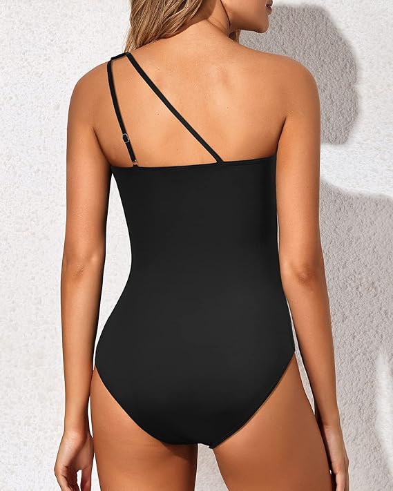 Melissa | Flattering Ruched One-Shoulder Swimsuit - Picela
