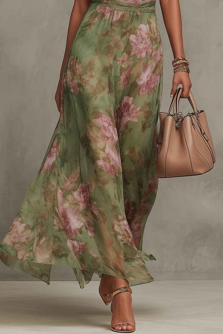 Rachel | Elegant Halter Maxi Dress - Picela
