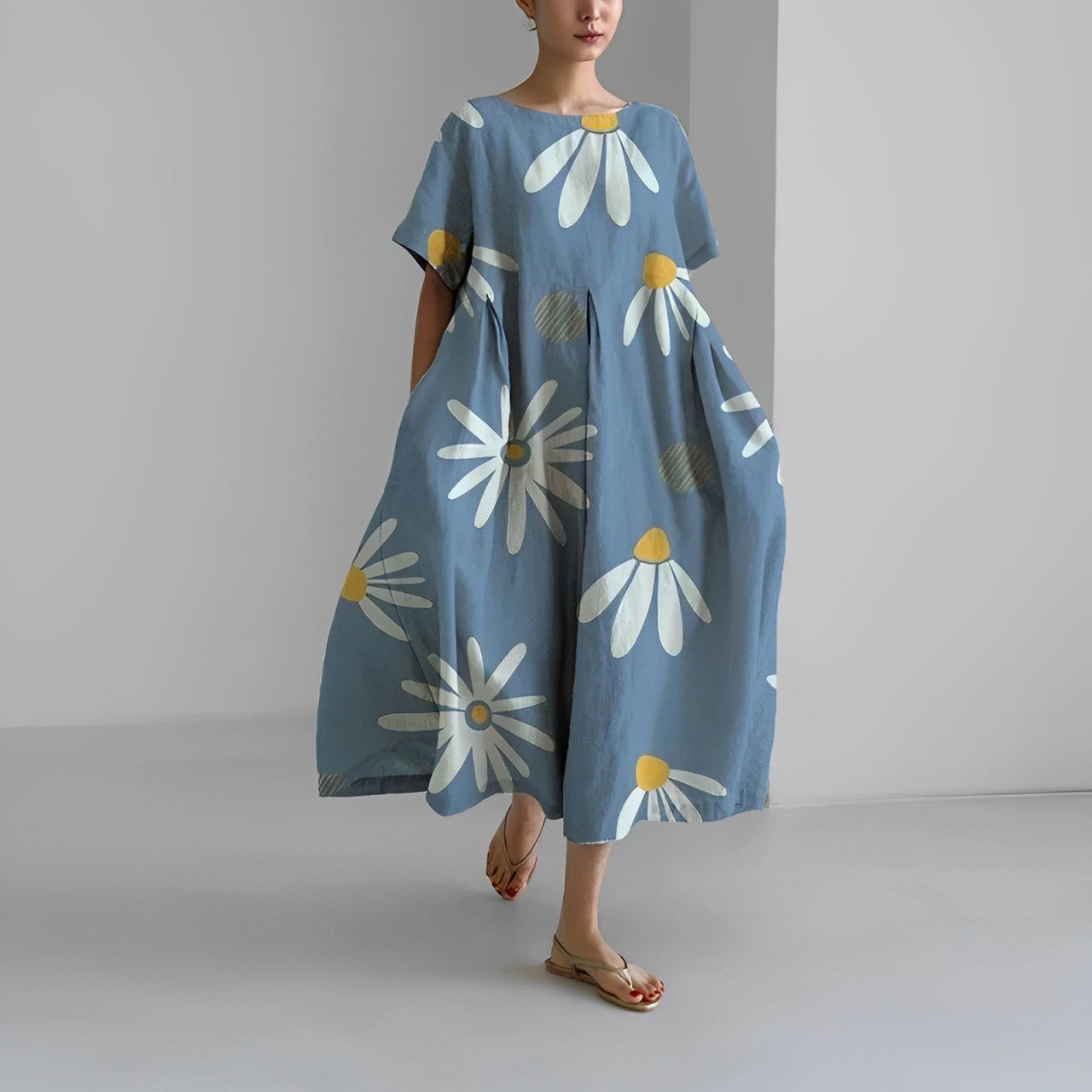 Rachel | Stylish Graphic Maxi Dress - Picela