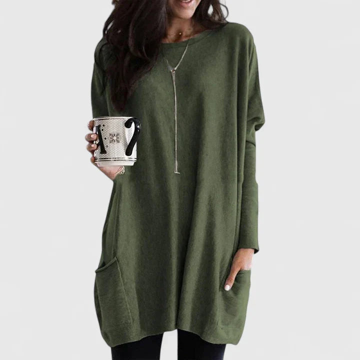 Sarah | Effortless Oversized Pocket Tunic - Picela