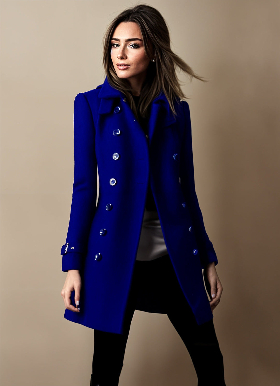 Sarah | Elegant Double-Breasted Tailored Coat - Picela