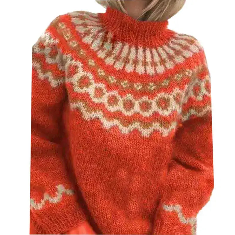 Stephanie | Cozy Nordic Turtleneck Sweater - Picela