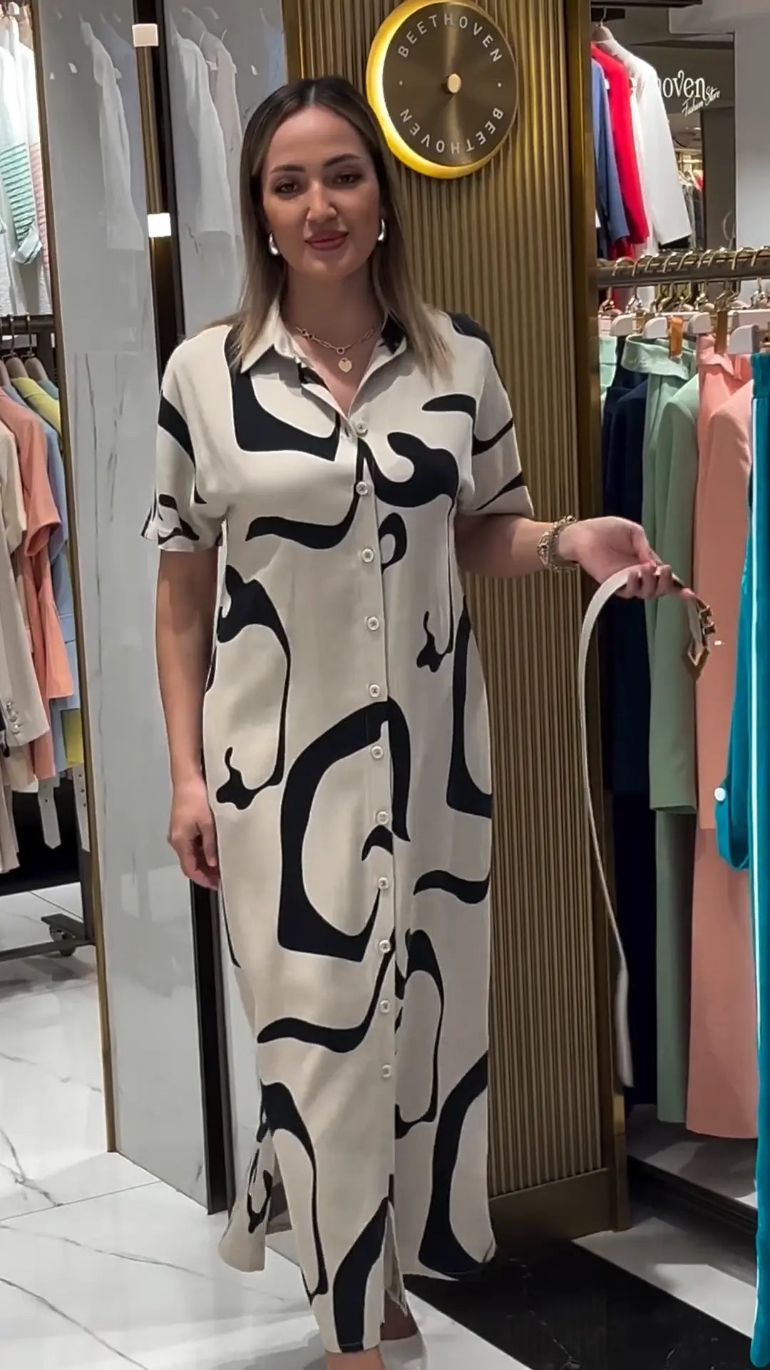 Stephanie | Stylish Belted Maxi Dress - Picela