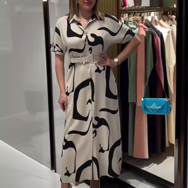 Stephanie | Stylish Belted Maxi Dress - Picela