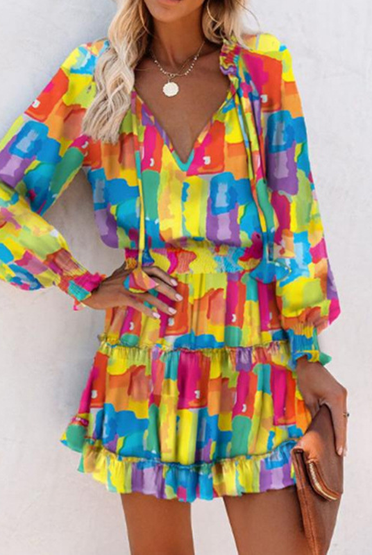 Stephanie | Stylish Ruffled Mini Dress - Picela