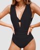 Elegant Shaping Plunge One-Piece Swimsuit for Women