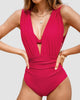 Elegant Shaping Plunge One-Piece Swimsuit for Women