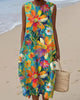 Flowy Floral Sleeveless Midi Dress for Women