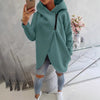 Amber | Elegant Cowl-Neck Zip-Up Hoodie