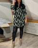 Casual Abstract Oversized Blouse for Women