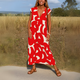 Flowy Graphic Maxi Dress for Women