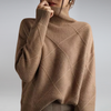 Kelly | Elegant Turtleneck Argyle Sweater