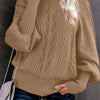 Danielle | Elegant Cable-Knit Mock Sweater