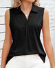 Lightweight Collared Sleeveless Top for Women