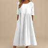 Rachel | Effortless Solid A-Line Dress