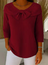Christine | Feminine Bow Ribbed Sweater