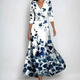 Elegant Floral Wrap Maxi Dress for Women