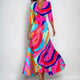 Elegant Floral Wrap Maxi Dress for Women